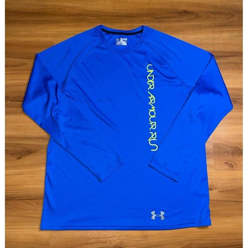Mens Under Armour Fitted Performance Active Crewneck Workout Top Shirt